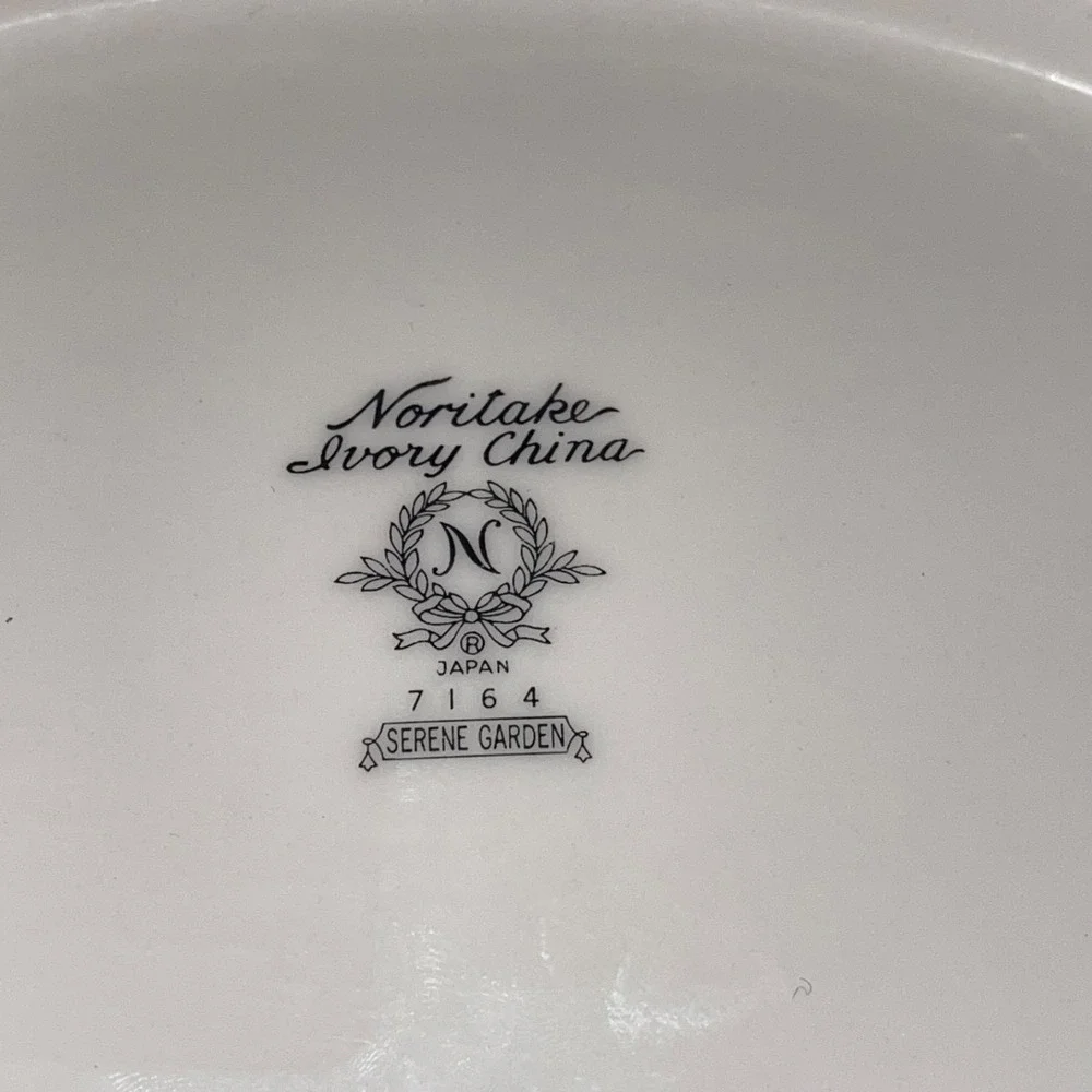 Vintage Noritake Serene Garden Oval Serving Bowl-Unused-So pretty!